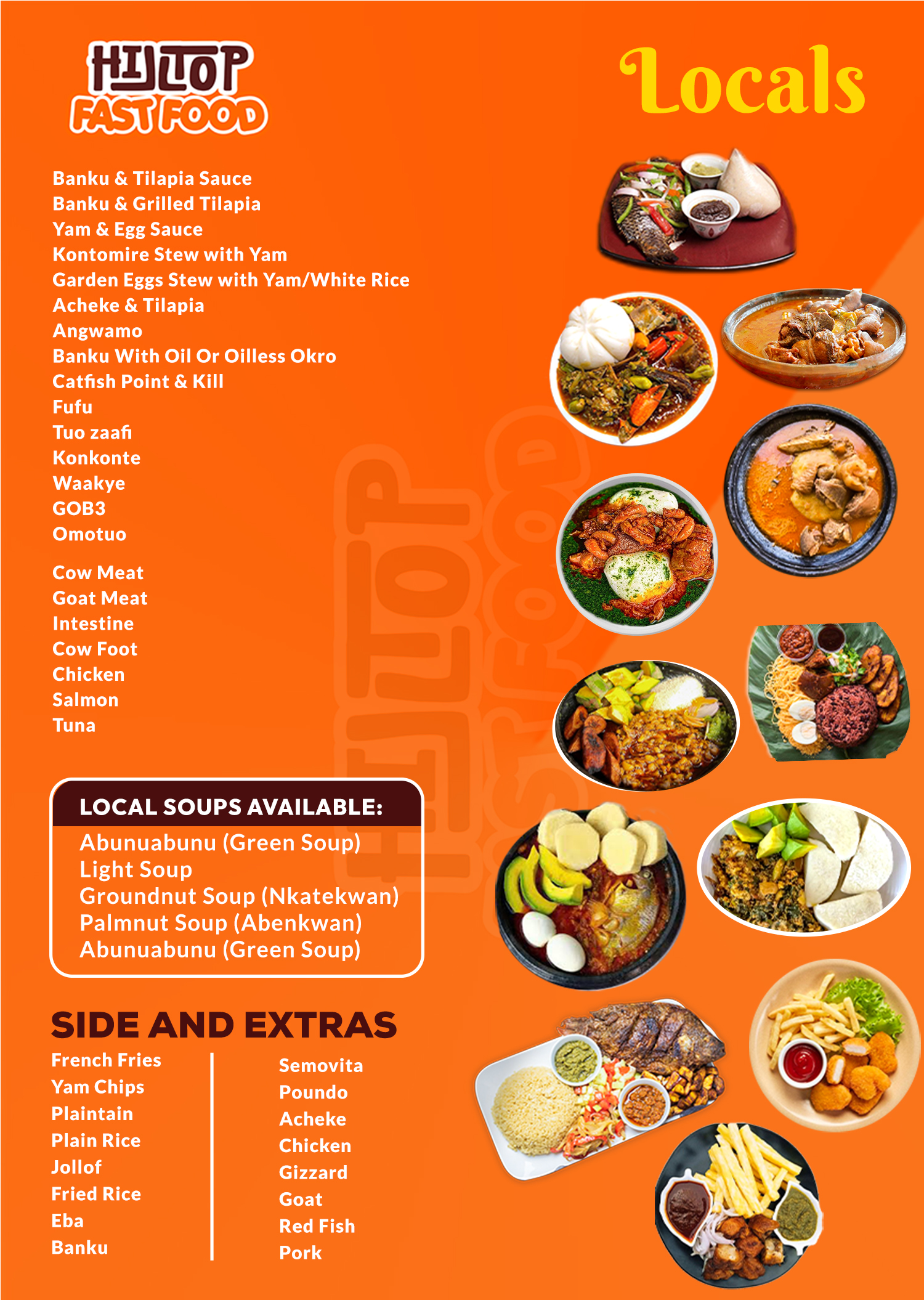 Hilltop FastFood Menu